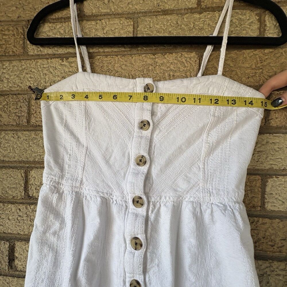 Universal Thread Women's White Button Front Square Neck Mini Dress XS w/ Pockets - Picture 8 of 8